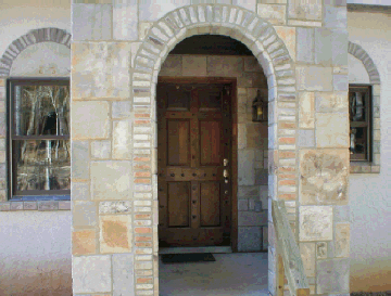 Castle Stone entry cast from concrete molds.