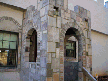 Castle Stone entry cast from concrete molds.