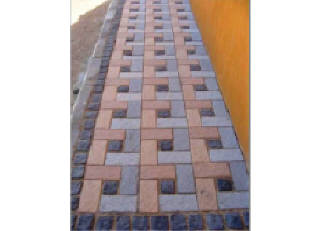 Our P-952 Egyptian Driveway Pavers made with our concrete molds.