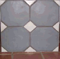12x12 Octagon style tile cast from molds.