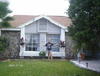 Concrete Fieldstone siding made with our moulds by Mrs. Clarke.