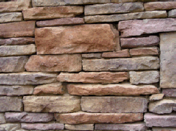 Drystack Ledgestone Stackstone cast with concrete.