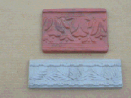 Concrete border tiles.